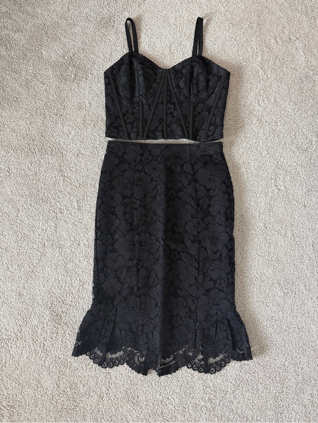 Express Black Lace Two-Piece Dress - Women